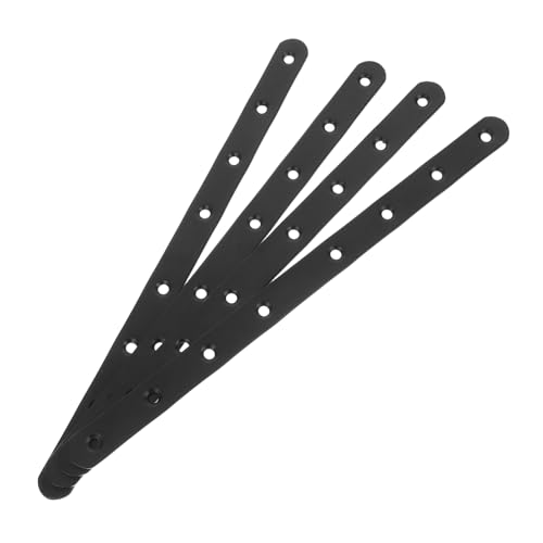 ABOOFAN 4 Stück Teiliges Metall-flachverbinder- Gerade Reparaturplatten mit Lochstreifen Schwere Metallstreben für Möbelverstärkung Stabile Eckhalterungen für Bücherregale und Schränke von ABOOFAN