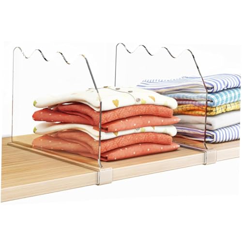 ABOOFAN 4 Stück Teiliges Transparente Regaltrenner Multifunktionaler Organizer für Kleidung Bücher und Bürobedarf und Langlebig für Schlafzimmer und Schränke ABOOFAN 4 Stück Teiliges Transparente Regaltrenner Multifunktionaler Organizer für Kleidung Bücher und Bürobedarf und Langlebig für Schlafzimmer und Schränke von ABOOFAN