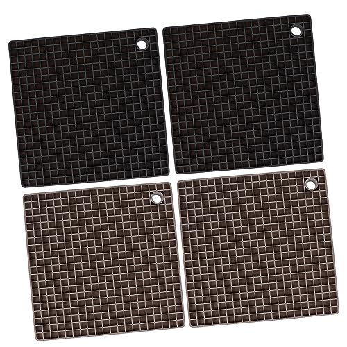 ABOOFAN 4 Stück Tischset Pads Hitze Heiße Gerichtsmatte schwenkgrill dreibein stativzubehã¶r küche armaturen pfanen rutschfest schnellkochtopf Essmatte Platzdeckchen aus Silikon Kieselgel von ABOOFAN