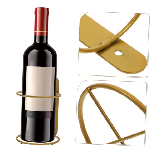 ABOOFAN 4 Stück Wallmontiertes Weinregal Einzel Flaschenhalter aus Metall Stabiler Weinflaschenhalter zur Wandmontage Platzsparend Einfache Installation Dekorativer Weinflaschen Organizer von ABOOFAN
