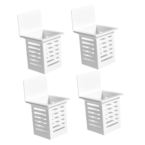 ABOOFAN 4Stücke Wandmontierte Duschablage Platzsparendes Badezimmerregal Mit Drainagefunktion Kein Bohren Organizer Für Bad Und Stylisches Zu Installieren von ABOOFAN