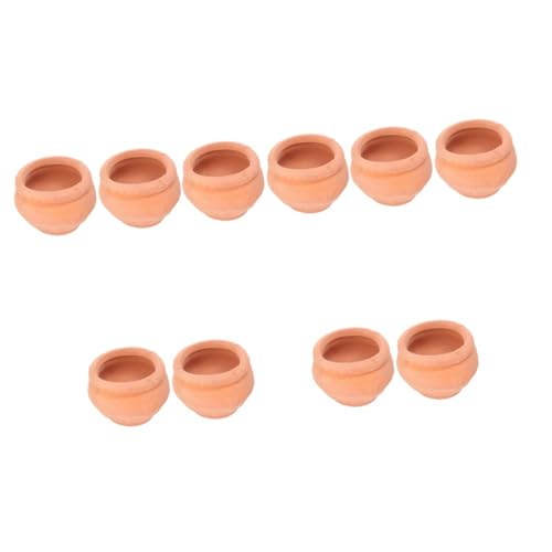 ABOOFAN 5 Sätze Miniatur Blumentopf Pflanzgefäß Kinderzimmer Töpfe Miniatur Terrakotta Töpfe Ästhetische Kinderzimmer Pflanzgefäß Ton Mini Töpfe Tags Drainage Töpfe Und 2 Stück * 5 von ABOOFAN