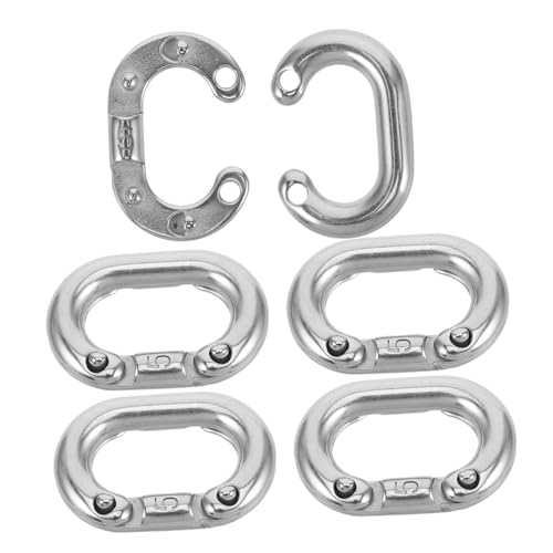 ABOOFAN 5 Stk. Teiliges Kettenglieder aus Edelstahl Schwere Kettenverbinder mit Schnellverschluss Rostfreie Einfach zu Installierende Ersatz-locking-connectoren für Sichere und Belastbare ABOOFAN 5 Stk. Teiliges Kettenglieder aus Edelstahl Schwere Kettenverbinder mit Schnellverschluss Rostfreie Einfach zu Installierende Ersatz-locking-connectoren für Sichere und Belastbare von ABOOFAN