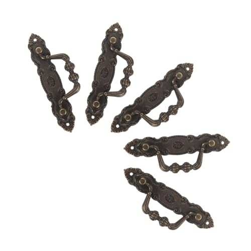 ABOOFAN 5 Stück Antike Ziehgriffe Vintage Schubladengriffe für Möbel Schränke und Kommoden mit Schrauben Dekorative Möbelbeschläge Europäischem Design von ABOOFAN