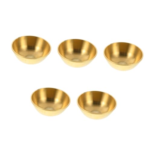 ABOOFAN 5 Stück Messing -Servierschale Klangschalen Yoga-Meditationsschale Räuchergefäße Teetasse Obstschalen buddhistische Wasseropferschale Feng Shui Geldschale Wasserschale Golden ABOOFAN 5 Stück Messing -Servierschale Klangschalen Yoga-Meditationsschale Räuchergefäße Teetasse Obstschalen buddhistische Wasseropferschale Feng Shui Geldschale Wasserschale Golden von ABOOFAN