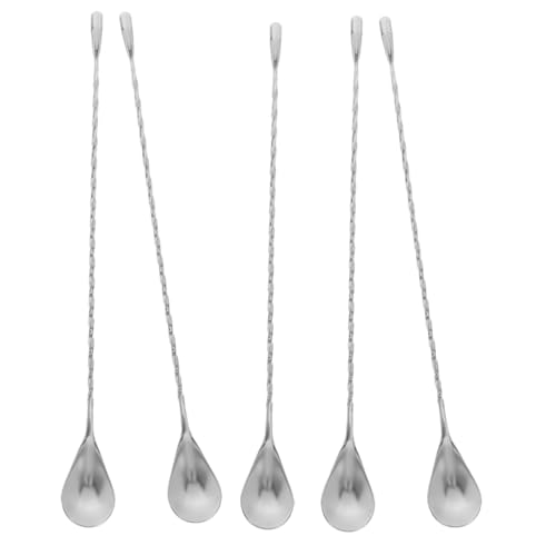 ABOOFAN 5 Stück Teiliges Edelstahl Bar Rührlöffel Spiralmuster Cocktailmixlöffel Vielseitig für Kaffee Bier Getränke Zuhause und Bar Langlebig und Leicht zu Reinigen Wiederverwendbar ABOOFAN 5 Stück Teiliges Edelstahl Bar Rührlöffel Spiralmuster Cocktailmixlöffel Vielseitig für Kaffee Bier Getränke Zuhause und Bar Langlebig und Leicht zu Reinigen Wiederverwendbar von ABOOFAN