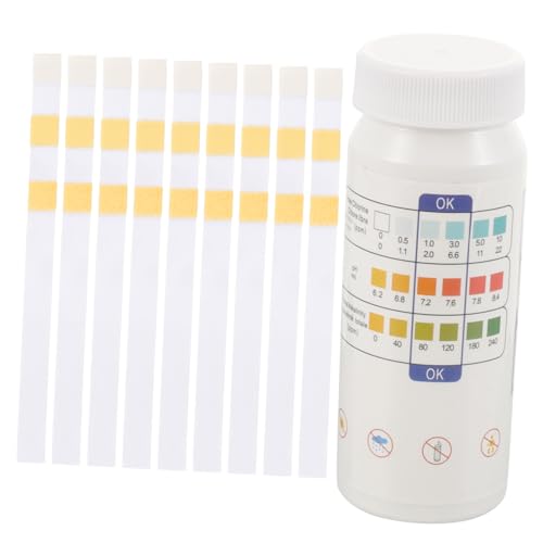 ABOOFAN 50 Stück Pool Teststreifen Ph Wert und Alkalinität Testpapier für Schwimmbad und Trinkwasser Zuverlässige Wasserqualität Überwachung Langlebige Teststreifen im Fläschchen von ABOOFAN