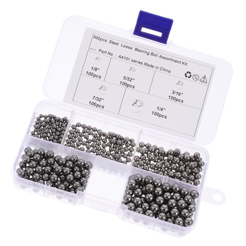 ABOOFAN 500 Stück Hochpräzise Stahlkugeln Kugellagerkugeln für Auto und Motorrad Verschleißfest Präzise Lagerkugeln Ersatzteile von ABOOFAN