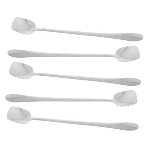 ABOOFAN 5stücke Edelstahl Kaffeerührlöffel Mit Langem Griff Für Cocktails Und Kalten Tee Quadratischer Kopf Für Effizientes Mischen Barlöffel Für Hohe Tassen ABOOFAN 5stücke Edelstahl Kaffeerührlöffel Mit Langem Griff Für Cocktails Und Kalten Tee Quadratischer Kopf Für Effizientes Mischen Barlöffel Für Hohe Tassen von ABOOFAN