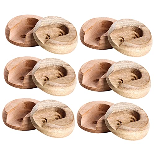 ABOOFAN 6 Paare Holz Kleiderstangenhalter Robuste Wandhalterungen für Kleiderstangen Einfache Montage ohne Bohren Design für Schlafzimmer und Schränke und Platzsparend von ABOOFAN