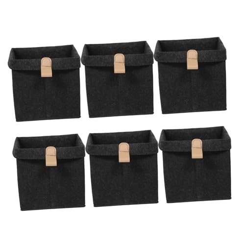 ABOOFAN 6 Stück Filz Aufbewahrungskörbe Faltbare Organizer für Schrank Regal und Kinderzimmer Große Kapazität Dunkelgrau für Kleidung Bücher ABOOFAN 6 Stück Filz Aufbewahrungskörbe Faltbare Organizer für Schrank Regal und Kinderzimmer Große Kapazität Dunkelgrau für Kleidung Bücher von ABOOFAN