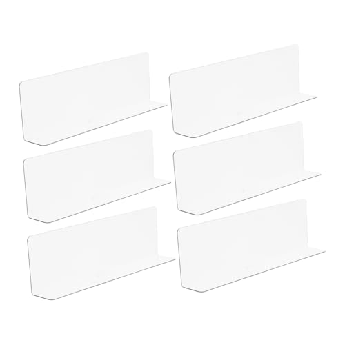 ABOOFAN 6 Stück Förmige Regaltrenner Transparente Regaltrennwände für Supermarktregale zur Einfachen Organisation und Trennung von Produkten aus Langlebigem Reinem Leicht zu Reinigen von ABOOFAN