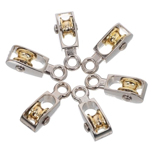 ABOOFAN 6 Stück Metallfeste Umlenkrolle Robuste Einzelrolle für Hebesysteme Physikunterricht Forschung Experimente Modellbau ABOOFAN 6 Stück Metallfeste Umlenkrolle Robuste Einzelrolle für Hebesysteme Physikunterricht Forschung Experimente Modellbau von ABOOFAN