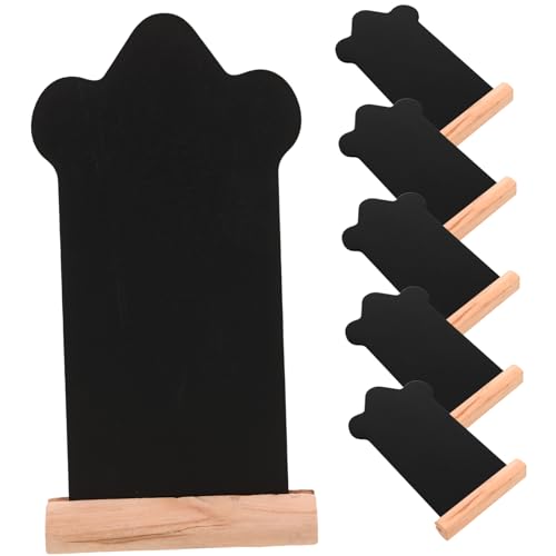 ABOOFAN 6 Stück Mini Holz Tafel mit Ständer Beidseitig Beschreibbare Kreidetafeln Flexible Botschaftsschilder für Buffet Hochzeit Party und Tischdekoration von ABOOFAN
