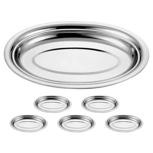 ABOOFAN 6 Stück Oval Servierplatten Polierte Großformatige Tabletts Zum Servieren Von Sushi Fleisch Dampfgarfisch Und Desserts Für Familienfeiern Und Buffets ABOOFAN 6 Stück Oval Servierplatten Polierte Großformatige Tabletts Zum Servieren Von Sushi Fleisch Dampfgarfisch Und Desserts Für Familienfeiern Und Buffets von ABOOFAN