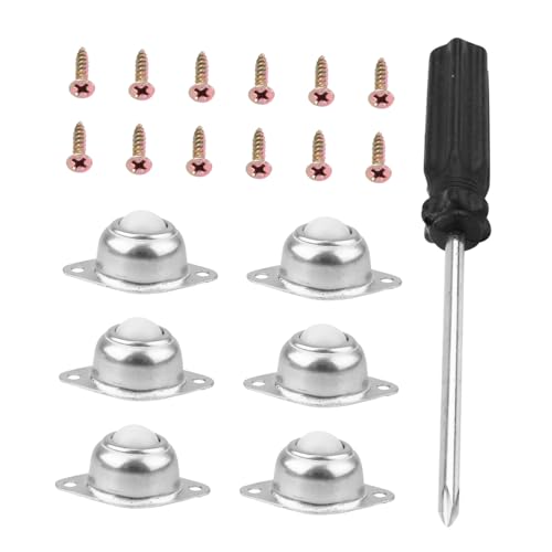 ABOOFAN 6 Stück Teiliges Drehbare Nylon Bürostuhlrollen mit Schrauben und Schraubendreher Robuste Möbelrollen für Stühle Tische Schränke Hohe Tragfähigkeit Einfache Montage von ABOOFAN