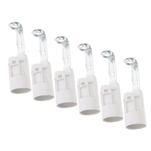 ABOOFAN 6 Stück Teiliges Lampenfassung Ersatz Lampensockel mit Sockel Kompatibel für Kristall und Kerzenleuchten Sicherer Lampenhalter Weiß Vielseitig für Deckenlampen und Lampenbau ABOOFAN 6 Stück Teiliges Lampenfassung Ersatz Lampensockel mit Sockel Kompatibel für Kristall und Kerzenleuchten Sicherer Lampenhalter Weiß Vielseitig für Deckenlampen und Lampenbau von ABOOFAN
