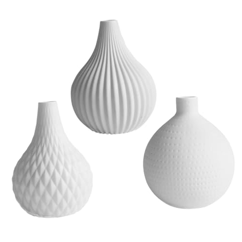ABOOFAN 6 Stück Teiliges Set Weiße Keramikvase für Blumenarrangements mit Modernem Rautenmuster Streifen und Punkten Stilvolle Dekoration für Wohnzimmertisch Büro und Essbereich ABOOFAN 6 Stück Teiliges Set Weiße Keramikvase für Blumenarrangements mit Modernem Rautenmuster Streifen und Punkten Stilvolle Dekoration für Wohnzimmertisch Büro und Essbereich von ABOOFAN