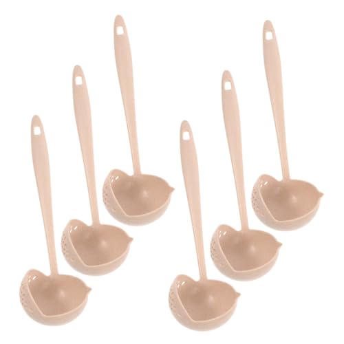 ABOOFAN 6 Stück Teiliges Suppenkellen-set mit Sieb Schöpflöffel und Abtropflöffel mit Langem Griff Ergonomisch Rutschfest Vielseitig zum Kochen Servieren und Abseihen von Pasta und Suppen ABOOFAN 6 Stück Teiliges Suppenkellen-set mit Sieb Schöpflöffel und Abtropflöffel mit Langem Griff Ergonomisch Rutschfest Vielseitig zum Kochen Servieren und Abseihen von Pasta und Suppen von ABOOFAN