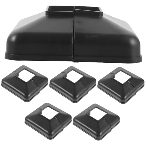 ABOOFAN 6 Stück Teiliges Vinyl Pfostenabdeckungen mit Rutschfester Unterseite Dekorative Geteilte Schutzkappen für Zaunpfosten Einfache Montage Schutz vor Verletzungen und Verschmutzung von ABOOFAN