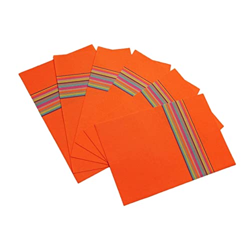 ABOOFAN 6 Stück Tischset Beständig Sackleinen Ort Tischläufer Schmutzabweisende Tischmatte Teller Rund Gewebter Untersetzer Ladeplatten Weiden Ladegeräte Tisch Geschirr Matte PVC Orange von ABOOFAN
