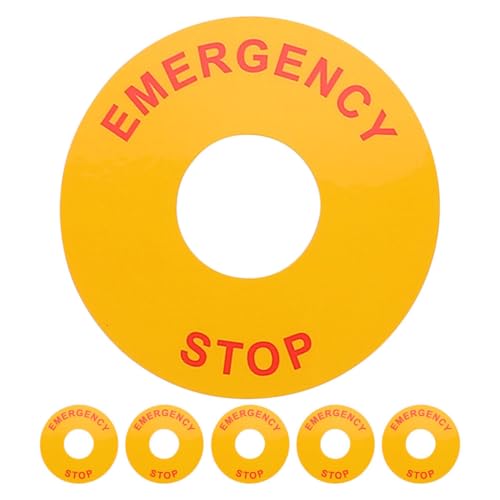 ABOOFAN 6 Stück Wetterfeste Not aus Aufkleber für Elektrische Geräte aus Langlebigem PP Material Sichtbare Sicherheitswarnung Einfach Anzubringen zur Verbesserung der Arbeitssicherheit in ABOOFAN 6 Stück Wetterfeste Not aus Aufkleber für Elektrische Geräte aus Langlebigem PP Material Sichtbare Sicherheitswarnung Einfach Anzubringen zur Verbesserung der Arbeitssicherheit in von ABOOFAN