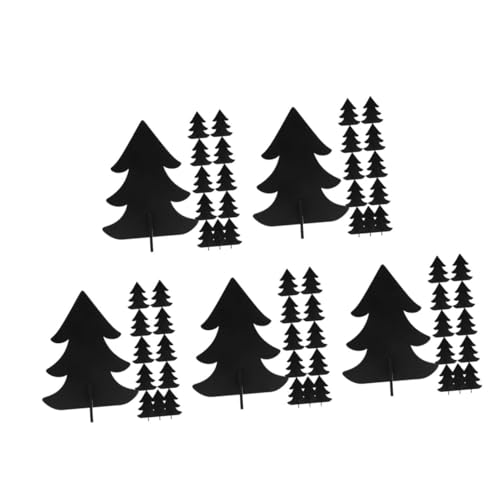 ABOOFAN 60 Stck. Weihnachtsbaum -tafel Mini Löschbare Tafeln Lebensmitteletiketten Für Partybuffets Weihnachtsholzdekorationen Tafelzeichen Tafeletiketten Nachrichten -tags Hölzern Schwarz von ABOOFAN
