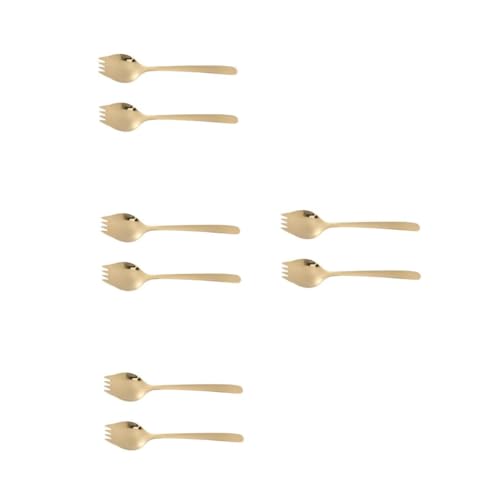 ABOOFAN 8 Stck. Edelstahl Dual-Purple-Geschirr Küchendinner Spork Suppengabeln Multifunktionales Außengeschirr Besteck servieren Nudelheber aus Edelstahl Eisgabeln Rostfreier Stahl Golden ABOOFAN 8 Stck. Edelstahl Dual-Purple-Geschirr Küchendinner Spork Suppengabeln Multifunktionales Außengeschirr Besteck servieren Nudelheber aus Edelstahl Eisgabeln Rostfreier Stahl Golden von ABOOFAN