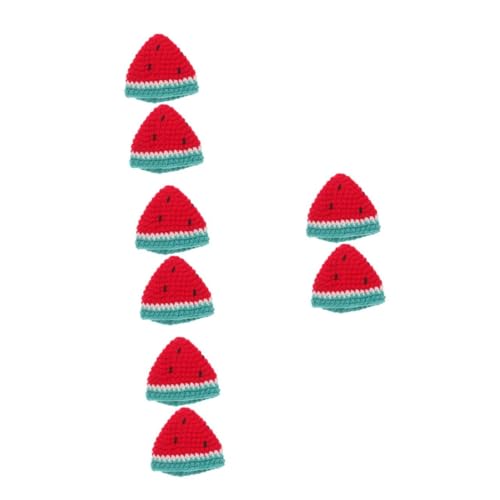 ABOOFAN 8 Stck. Fall des Fruchtbananenschutzes kleine Bastelhüte Bananenabdeckung gestrickte Minimützen Topper-Hut für Weinflaschen gehäkelte Früchte Bananen Zubehör Obsthut Garn von ABOOFAN
