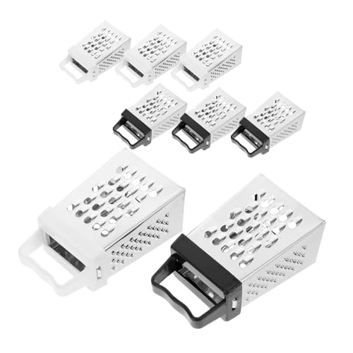 ABOOFAN 8 Stück Teiliges Mini Käsereibe Edelstahl Vierseitige Handreibe Kompakte Küchenreibe Für Käse Gemüse Obst Zitrusfrüchte Multifunktional Leicht Tragbar von ABOOFAN