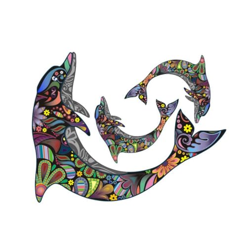 ABOOFAN Abstrakter Delphin Wandaufkleber Mandala Design Ablösbar Vielseitig für Badezimmer Fliesen Glas Metall Einfache Anbringung Kreative Deko für Wand Tür Fenster ABOOFAN Abstrakter Delphin Wandaufkleber Mandala Design Ablösbar Vielseitig für Badezimmer Fliesen Glas Metall Einfache Anbringung Kreative Deko für Wand Tür Fenster von ABOOFAN