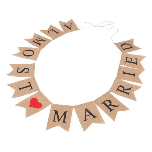 ABOOFAN Almost Married Hochzeitsbanner aus Leinen Fischschwanz Girlande Langlebige Hochzeit Deko für Fenster Tür Wand Verlobungs und Partydekoration ABOOFAN Almost Married Hochzeitsbanner aus Leinen Fischschwanz Girlande Langlebige Hochzeit Deko für Fenster Tür Wand Verlobungs und Partydekoration von ABOOFAN