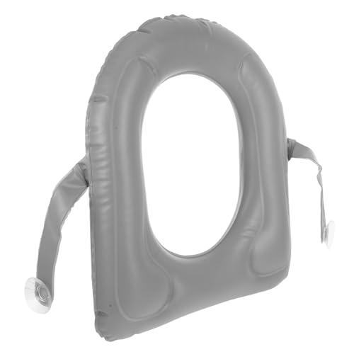ABOOFAN Aufblasbare Toilettenmatte Badezimmer-toilettenmatte Aufblasbares Sitzkissen Toilettensitzschutz Nachttisch-toilettenkissen Wc-sitzkissen Toilettensitzpolster Grau PVC von ABOOFAN