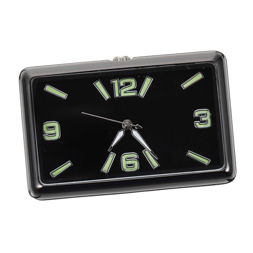 ABOOFAN Auto Armaturenbrett Uhr Selbstklebend Quadratisch Mini Uhr für Auto Dashboard Langlebig Robust Einfache Montage Modisches Design zur Innenraumdekoration Geeignet von ABOOFAN