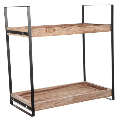 ABOOFAN Holzregal Für Küche Gewürzregal Thekenregal Aus Holz Badezimmerregalständer Tischregal Küchenthekenregal Küchenregal Toilettenartikel-aufbewahrungsregal Kosmetik-organizer von ABOOFAN