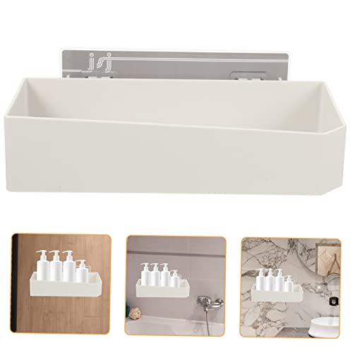 ABOOFAN Badezimmer Wandregal Organizer Ohne Bohren Selbstklebendes Ablage Für Bad Und Design Für Schlafsäle Und Schlafzimmer Platzsparend Weißer von ABOOFAN