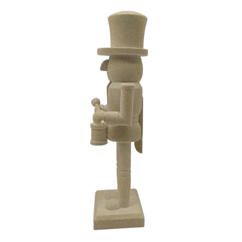 ABOOFAN Beflockter Holz nussknacker Soldat Statue Weihnachts puppenfigur Tischdekoration Traditionelles Symbol Edle Handwerkskunst Festliches Heimaccessoire für Kamin und Party von ABOOFAN