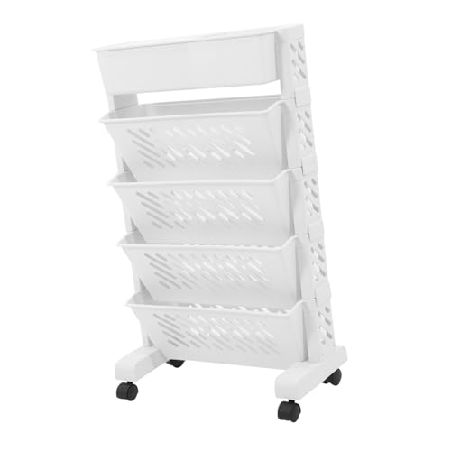 ABOOFAN Beweglicher Bücherwagen Multifunktionales Regal mit Rädern Fächer Praktischer Organizer für Schreibtisch und Wohnzimmer und Platzsparend von ABOOFAN