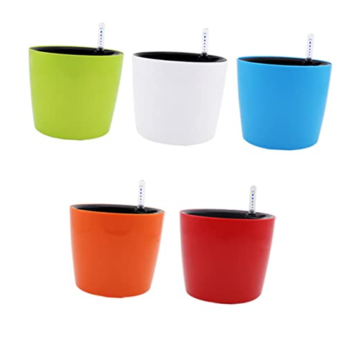 ABOOFAN Blumentöpfe Für Zimmerpflanzen Blumentopf Einzigartiger Pflanzer Runder Pflanzer Selbstbewässernde Töpfe Pflanzgefäß Mit Wasserstandsanzeige Große Pflanzentöpfe Dachang Drinnen von ABOOFAN