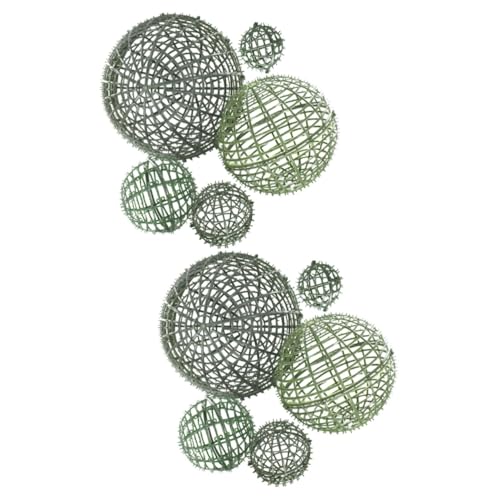 ABOOFAN Buchsbaum Figuren 10 STK Grasarrangement Kugelständer Gärfass Gärtopf Formschnitt Hochzeitsgirlande Künstliche Pflanzen Blumenarrangementständer Halter Für Künstliches Grün Liner Schmücken 3D von ABOOFAN