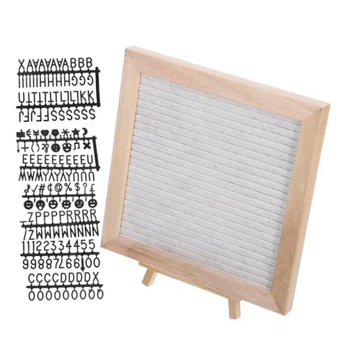 ABOOFAN Buchstabenbrett Buchstaben Buchstabenbrett Buchstaben Zitatbrett Niedliche Schreibtischdekoration Holzgerahmtes Filzbuchstabenbrett Filzbrett Filz Pinnwandfliesen von ABOOFAN