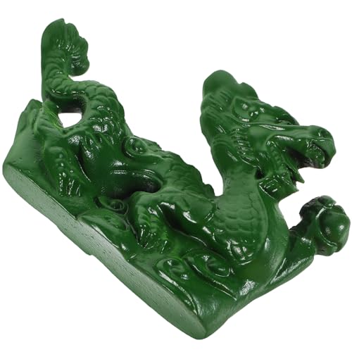 ABOOFAN Chinesische Drachenstatue Aus Holz Grüne Jade-Farbe Sternzeichen-Drachenfigur 2024 Jahr des Drachen Statue Desktop-Dekoration Für Glück Reichtum Neujahrsgeschenk von ABOOFAN