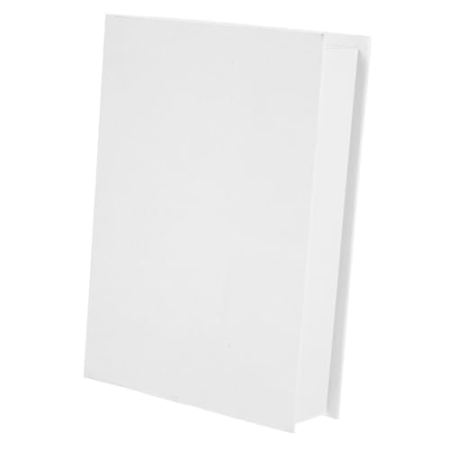 ABOOFAN Dekorative Buchförmige Aufbewahrungsbox Vintage Faux Buchhalter für Regal Dekoration Stilvolle und Organisierte Lösung für Schmuck und Kleine Gegenstände Weiß von ABOOFAN