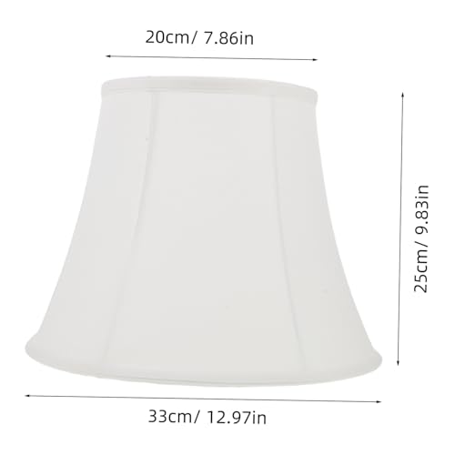 ABOOFAN Dekorativer Stoff Lampenschirm Weiß Faltbarer Trommel Lampenschirm Ersatz für Deckenleuchte und Tischlampe Blendfrei Abnehmbar Weiches Licht für Wohnzimmer Arbeitszimmer Esszimmer von ABOOFAN