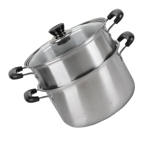 ABOOFAN Edelstahl Dämpfeinsatz Kochtopf Multifunktionaler Steamerkorb Suppentopf Rostfrei Hitzebeständig Leicht zu Reinigen Für Haushaltsküche und Dämpfen von Meeresfrüchten und Knödeln von ABOOFAN