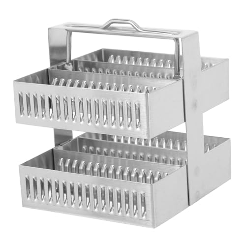 ABOOFAN Edelstahl Färbegestell für Objektträger Stabiler und Verschleißfester Mikroskop glashalter Vielseitiger Laborständer für Pathologie und Mikrobiologie Einfach zu Bedienen ABOOFAN Edelstahl Färbegestell für Objektträger Stabiler und Verschleißfester Mikroskop glashalter Vielseitiger Laborständer für Pathologie und Mikrobiologie Einfach zu Bedienen von ABOOFAN