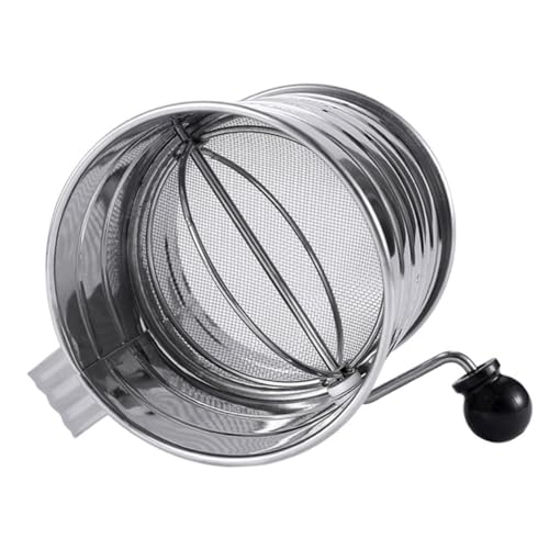 ABOOFAN Mehlsieb Aus Edelstahl Manuell Handkurbel Für Mehl Puderzucker Kakao Staub Backen Mit Messskala ABOOFAN Mehlsieb Aus Edelstahl Manuell Handkurbel Für Mehl Puderzucker Kakao Staub Backen Mit Messskala von ABOOFAN