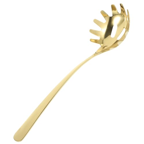 ABOOFAN Edelstahl Pasta Löffel mit Schlitz Praktischer Nudelsieb und Servierhilfe Robust und Bruchfest für Küche und Restaurant Spülmaschinengeeignet Elegantes Design in Gold ABOOFAN Edelstahl Pasta Löffel mit Schlitz Praktischer Nudelsieb und Servierhilfe Robust und Bruchfest für Küche und Restaurant Spülmaschinengeeignet Elegantes Design in Gold von ABOOFAN