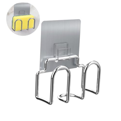 ABOOFAN Edelstahl Schwammhalter ohne Bohren Selbstklebend Rostfrei Abtropfendes Organizer Regal für Küchenspüle und Bad Stark Haftend mit Belüftetem Design für Trocknung ABOOFAN Edelstahl Schwammhalter ohne Bohren Selbstklebend Rostfrei Abtropfendes Organizer Regal für Küchenspüle und Bad Stark Haftend mit Belüftetem Design für Trocknung von ABOOFAN