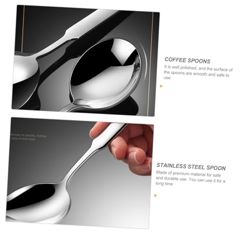 ABOOFAN Edelstahl Suppenlöffel Multipurpose Küchenutensil Ergonomisch Servierlöffel für Reis und Suppe Buffet und Haushalt von ABOOFAN